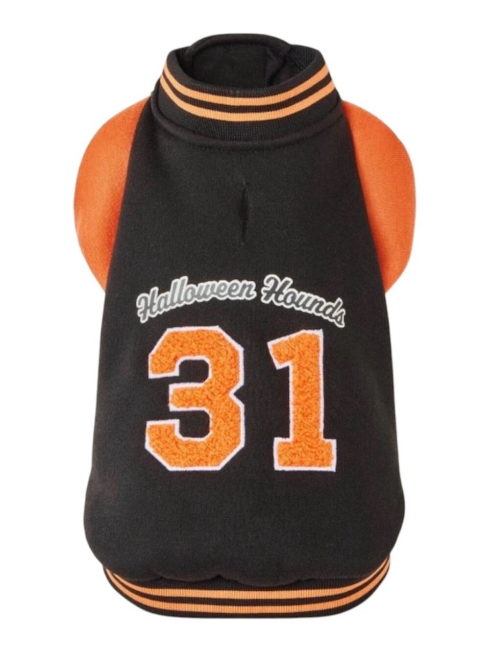Boots & Barkley Dog Costume L Halloween 31 Letterman Jacket Black Orange NWT